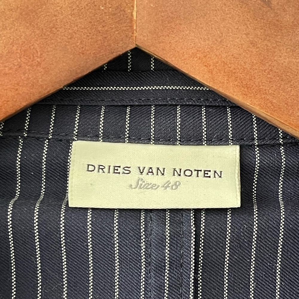 Dries Van Noten Navy Pinstriped Suit - Picture 9 of 13